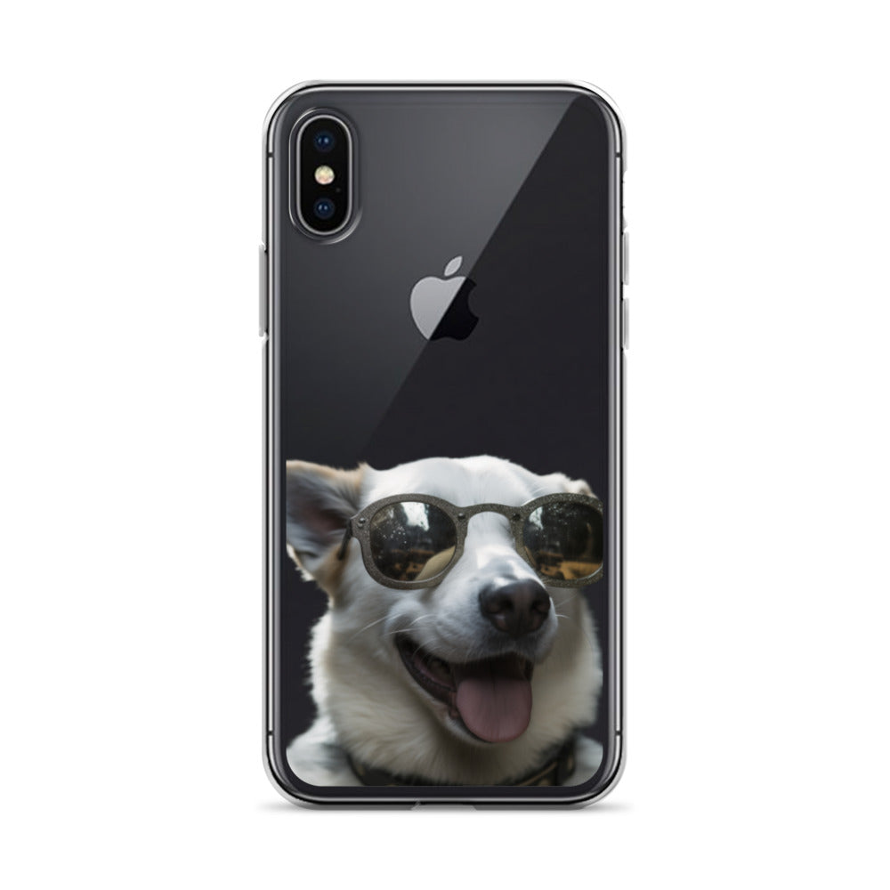 Glasses dog A clear case for iphone