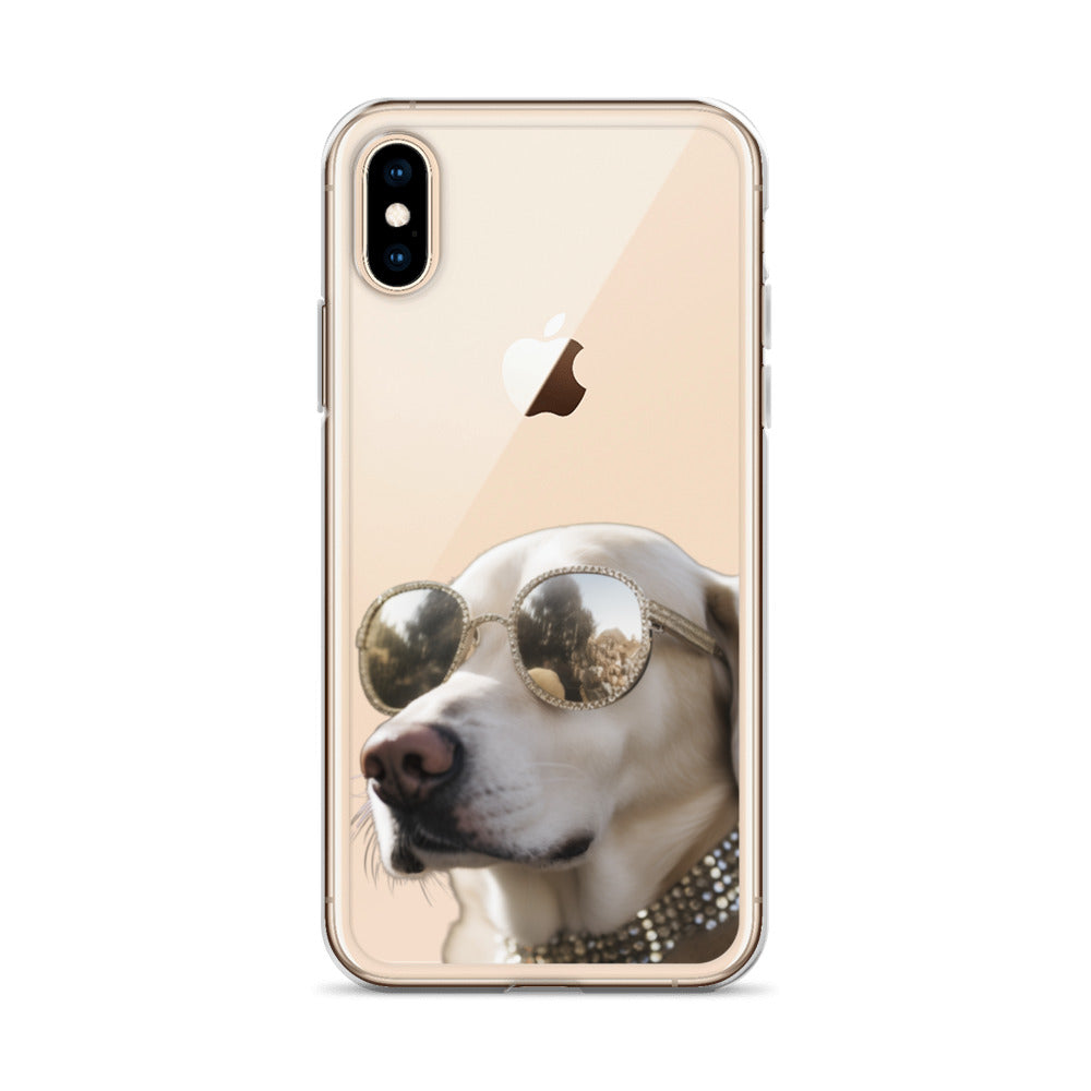 Glasses Dog B Clear Case for iPhone