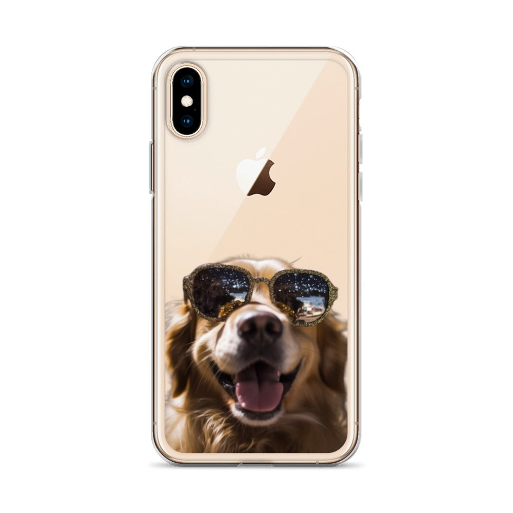Glasses Dog C Clear Case for iPhone