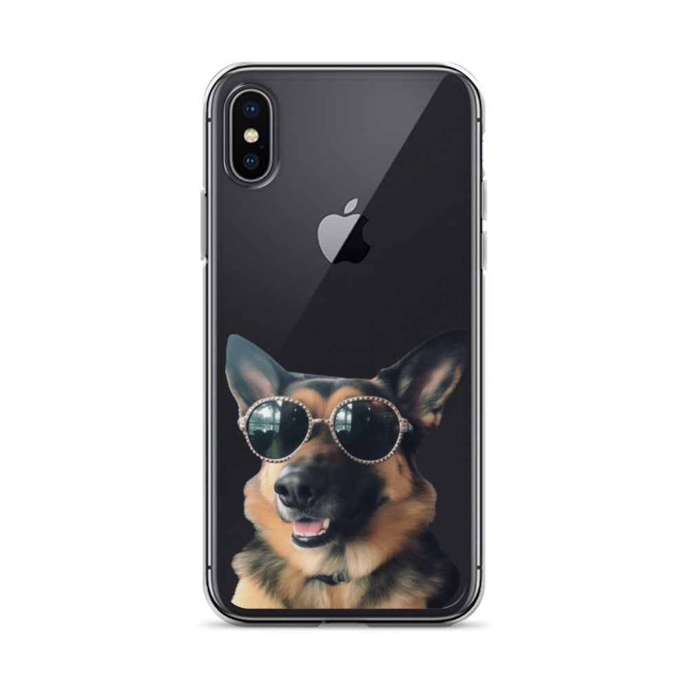 Glasses Dog D Clear Case for iPhone