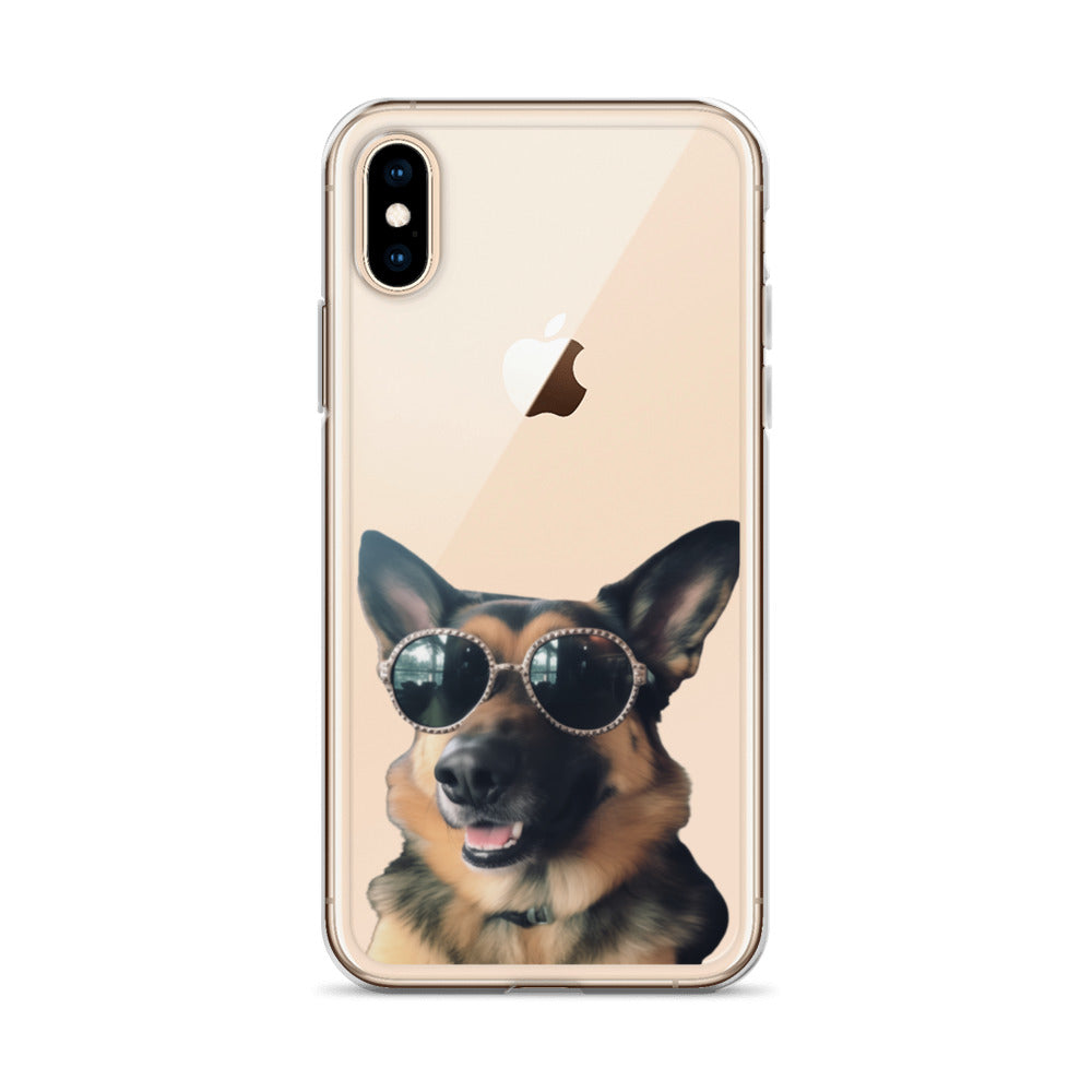 Glasses Dog D Clear Case for iPhone