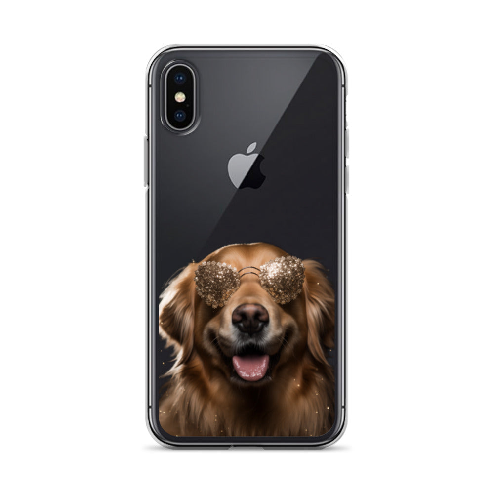 Glasses Dog G Clear Case for iPhone