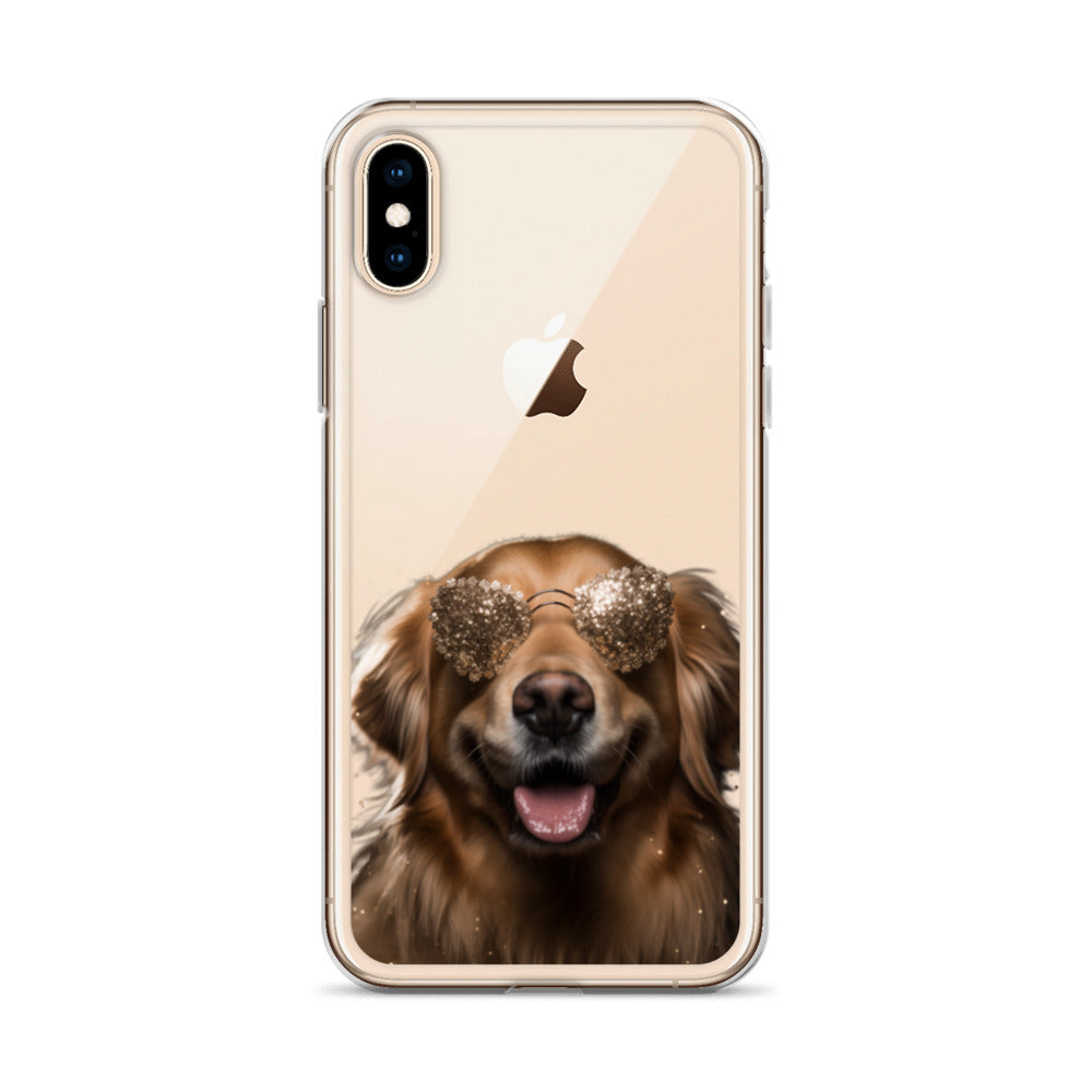 Glasses Dog G Clear Case for iPhone