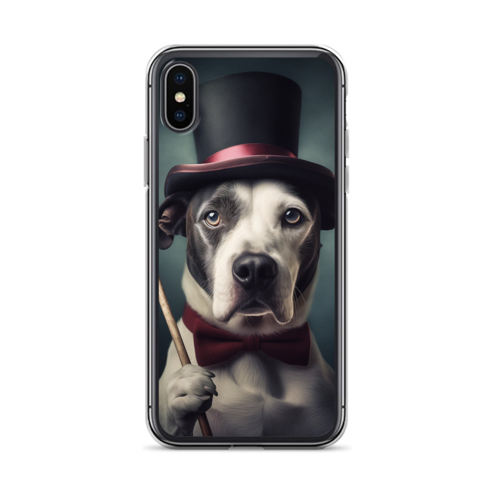 Top Hat Dog D Clear Case for iPhone