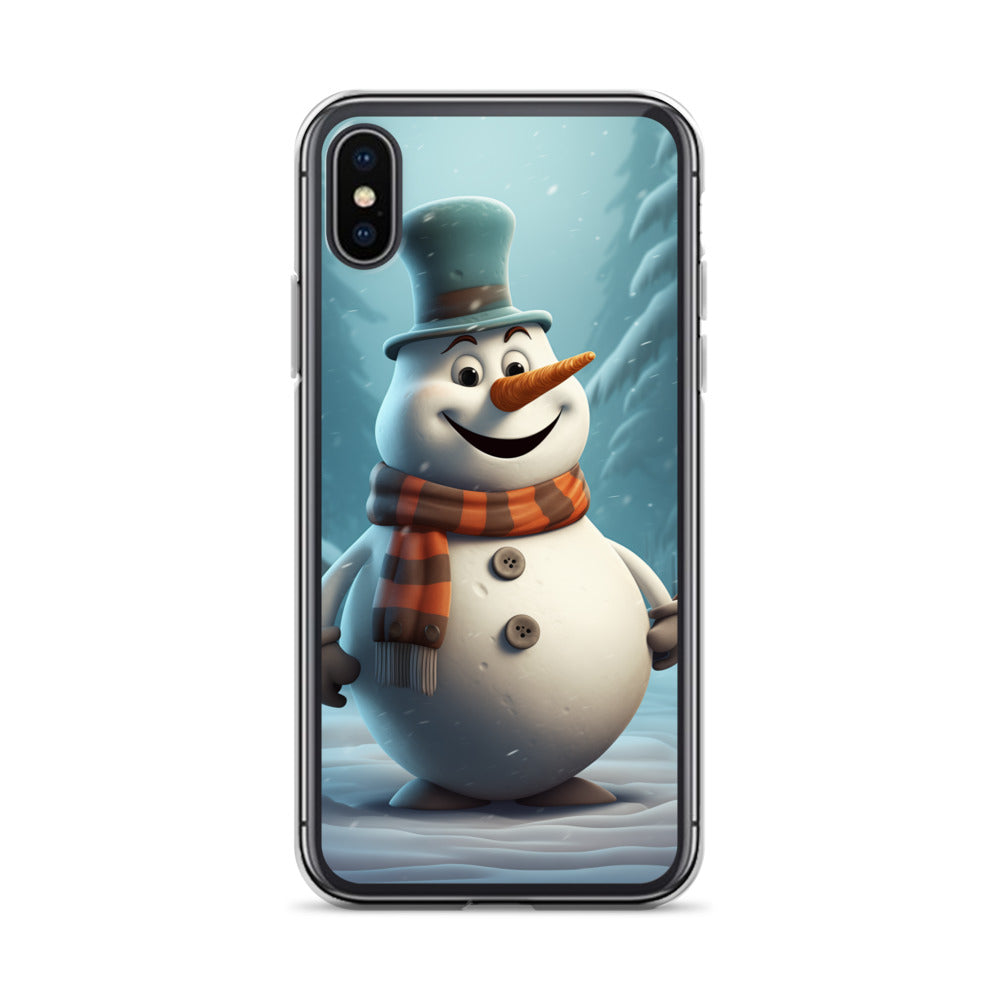 Snowman Gray Clear Case for iPhone®