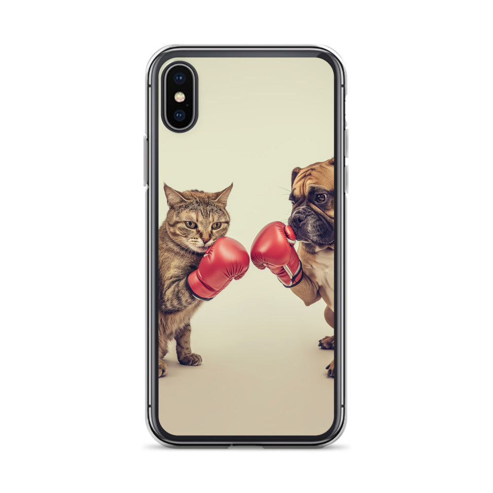 Boxing Dog n Cat A Clear Case for iPhone®