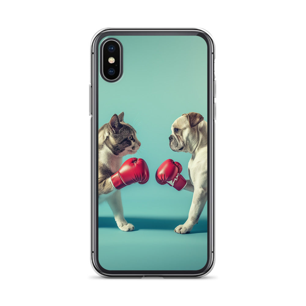 Boxing Dog n Cat C Clear Case for iPhone®