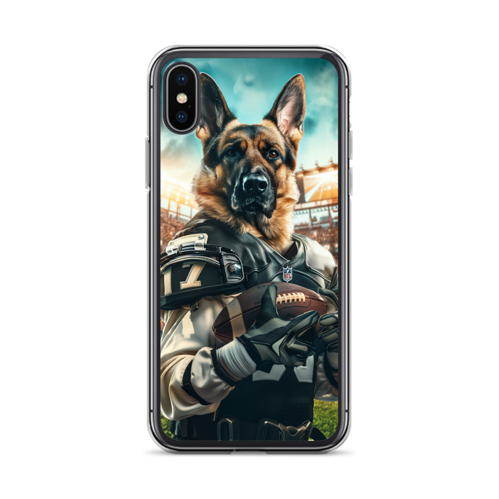 German Shepherd Football-Themed Clear Case for iPhone®