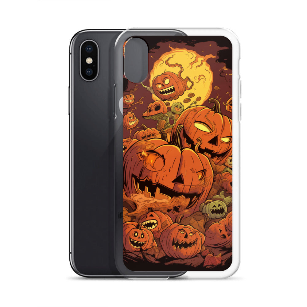 Halloween Pumpkin D Clear Case for iPhone