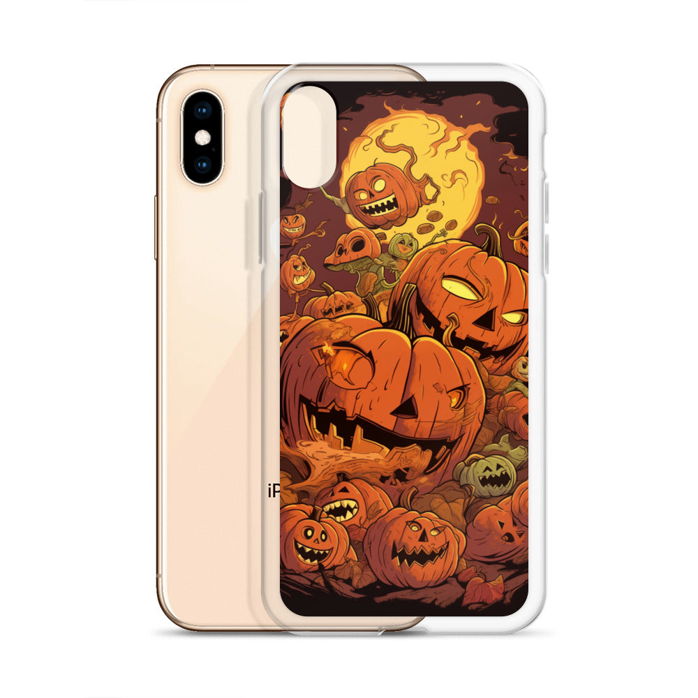 Halloween Pumpkin D Clear Case for iPhone