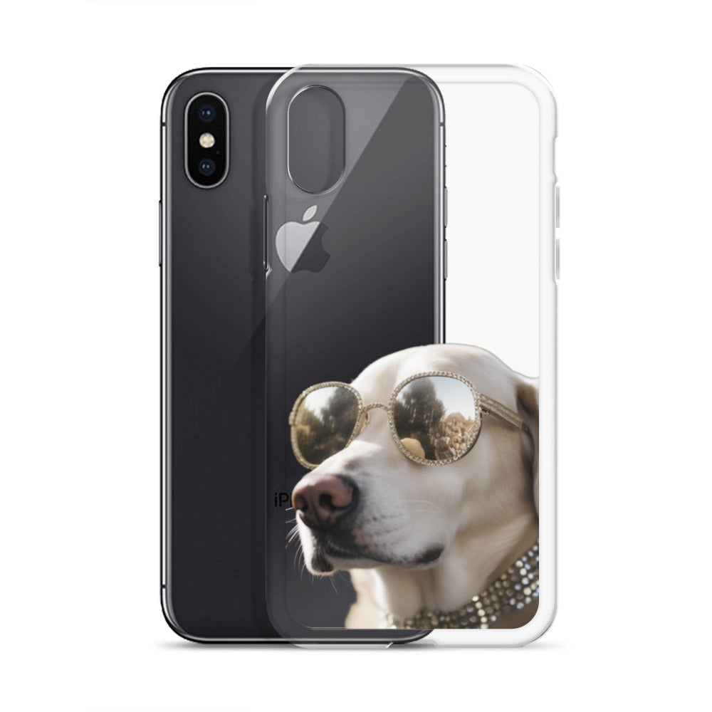 Glasses Dog B Clear Case for iPhone