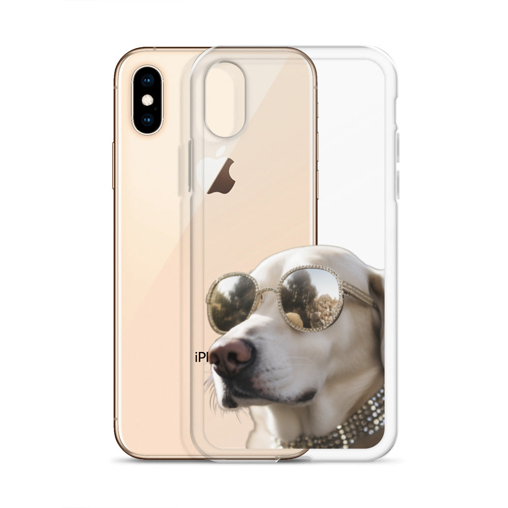 Glasses Dog B Clear Case for iPhone