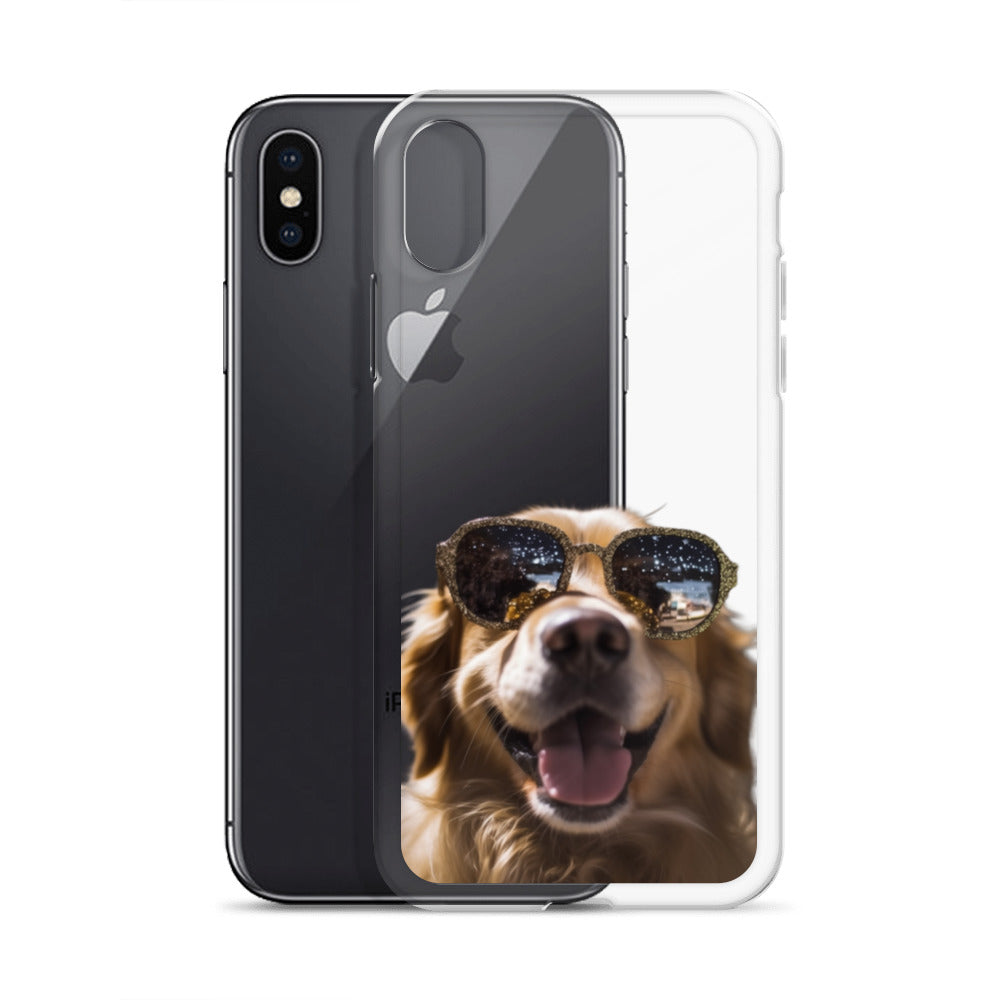 Glasses Dog C Clear Case for iPhone