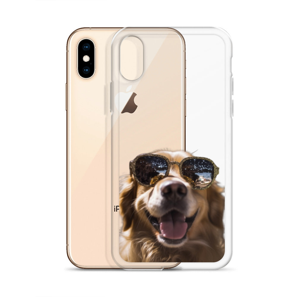 Glasses Dog C Clear Case for iPhone