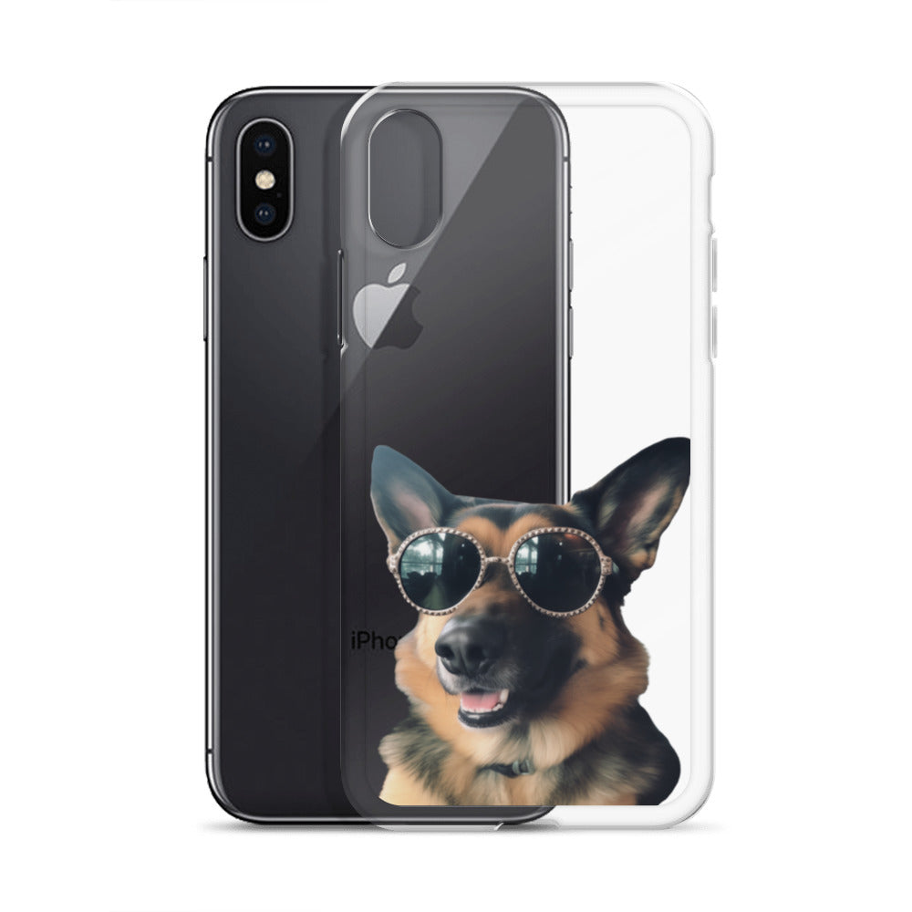 Glasses Dog D Clear Case for iPhone