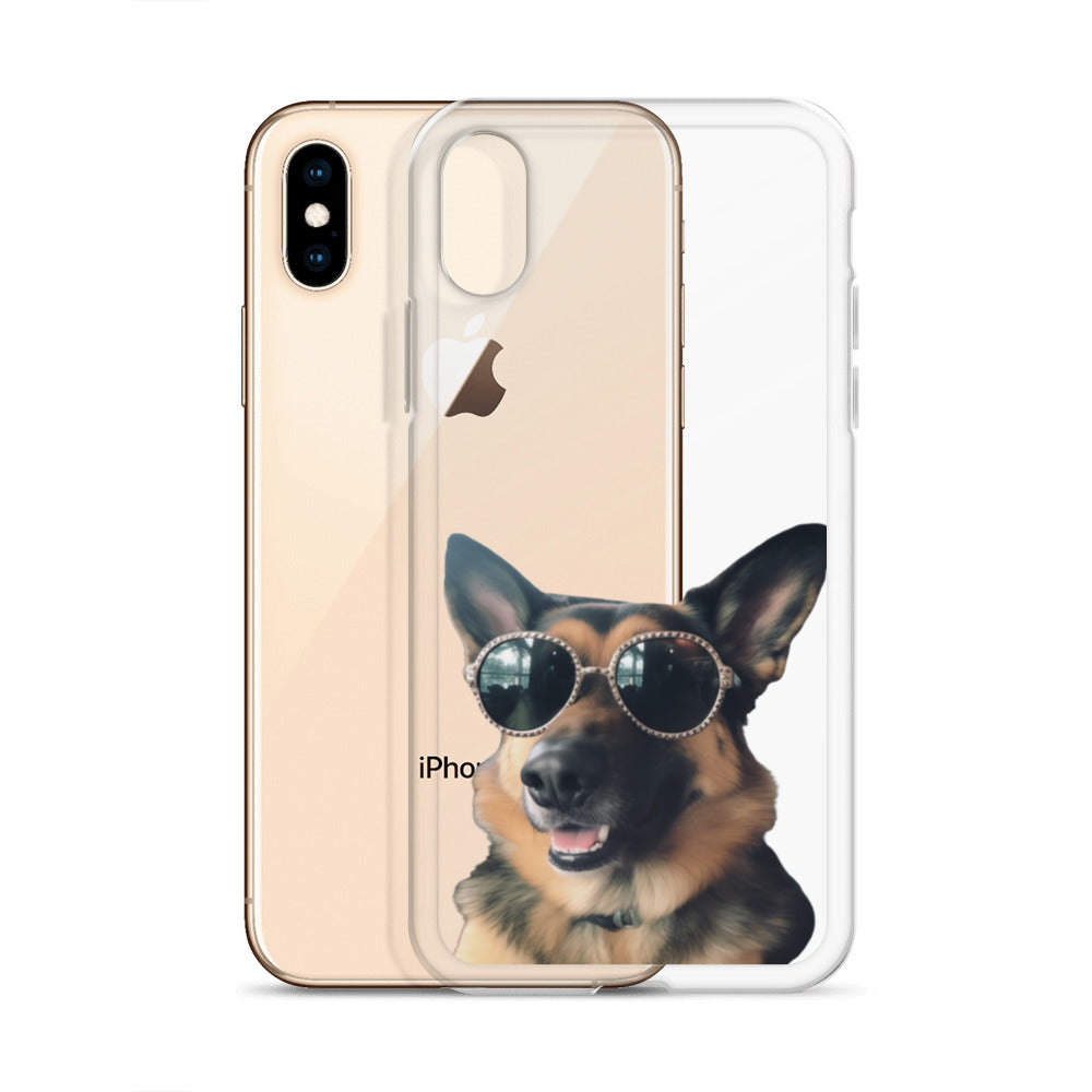 Glasses Dog D Clear Case for iPhone
