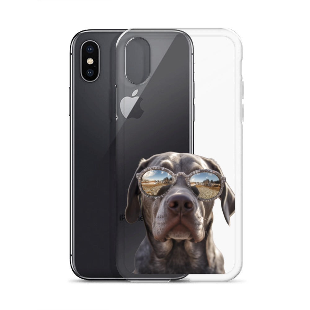 Glasses Dog E Clear Case for iPhone