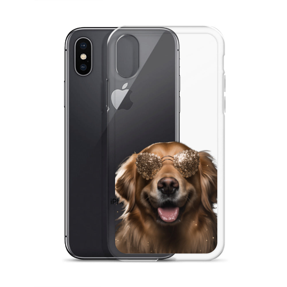 Glasses Dog G Clear Case for iPhone