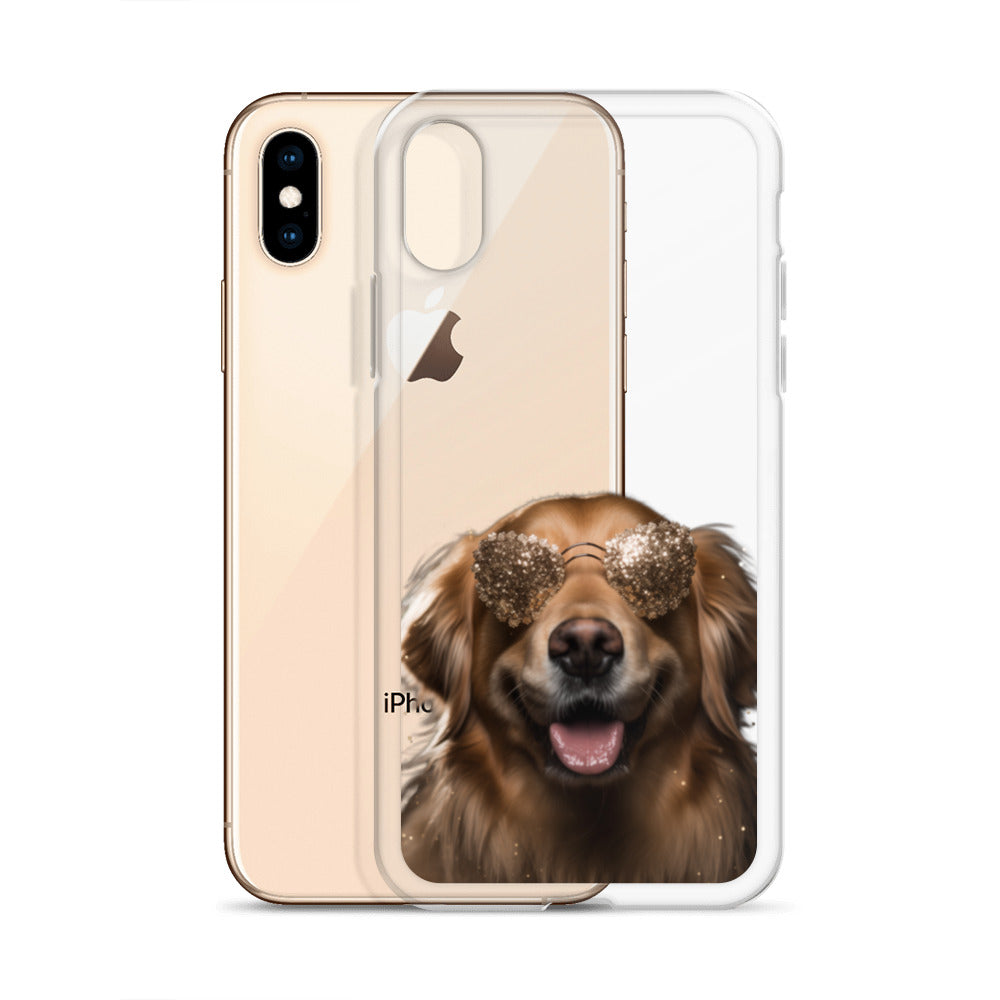 Glasses Dog G Clear Case for iPhone