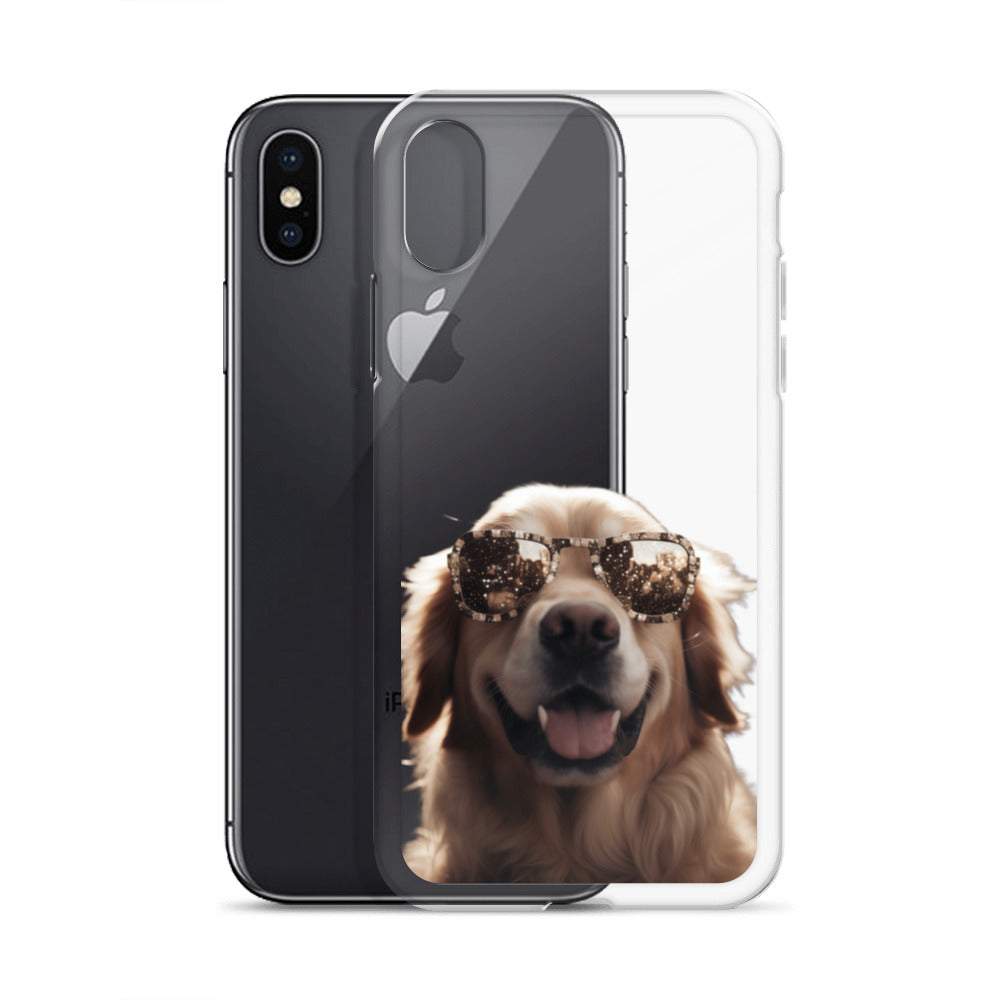 Glasses Dog K Clear Case for iPhone
