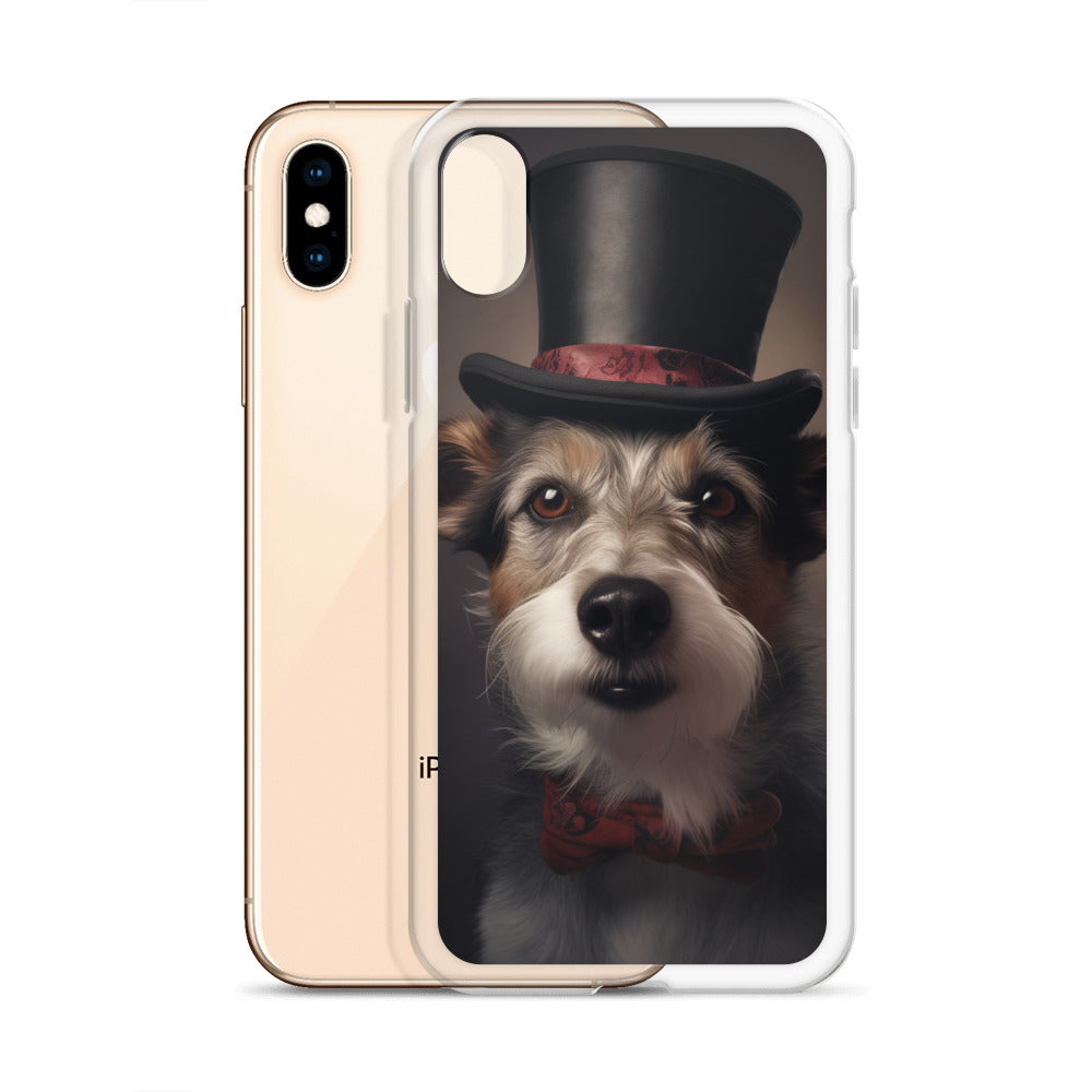 Top Hat Dog E Clear Case for iPhone