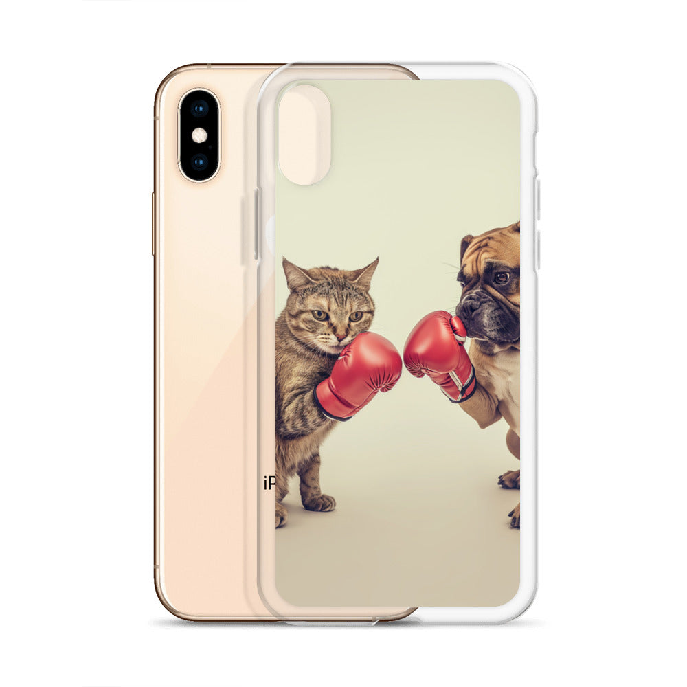 Boxing Dog n Cat A Clear Case for iPhone®