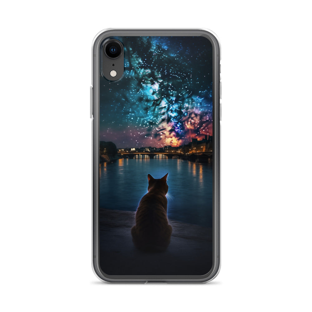 Starry Cat C Clear Case for iPhone