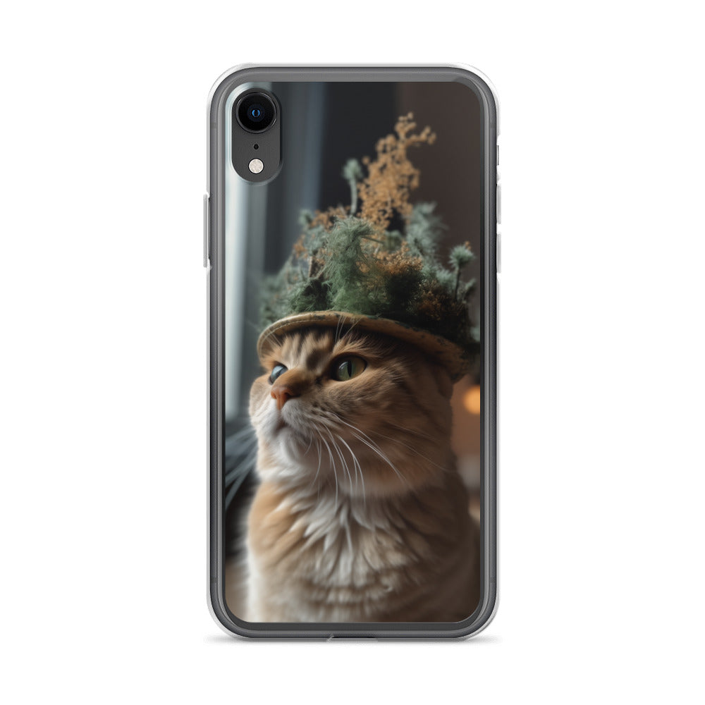 Cat Hat B Clear Case for iPhone