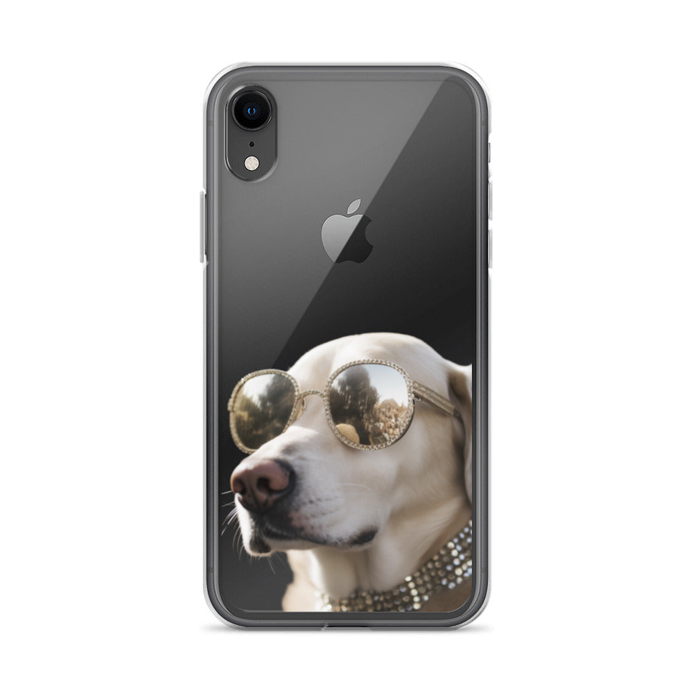 Glasses Dog B Clear Case for iPhone