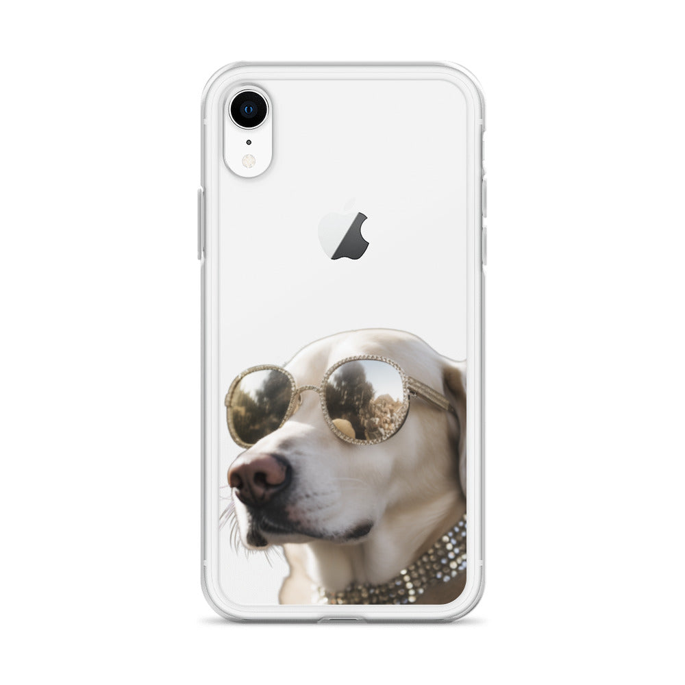 Glasses Dog B Clear Case for iPhone