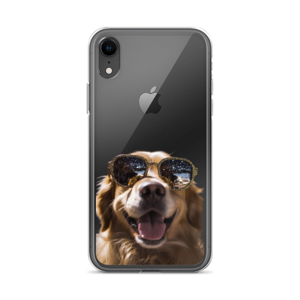 Glasses Dog C Clear Case for iPhone