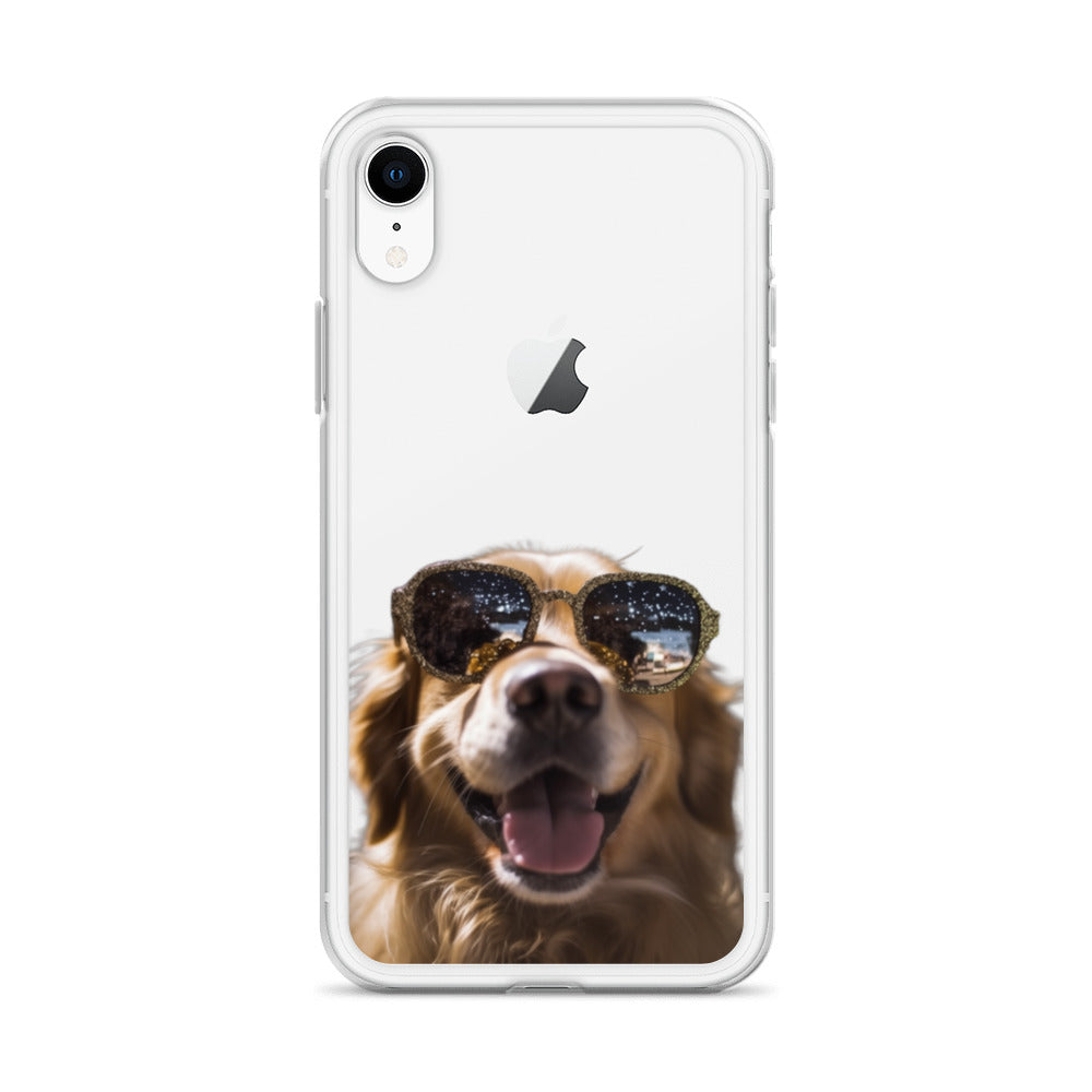 Glasses Dog C Clear Case for iPhone