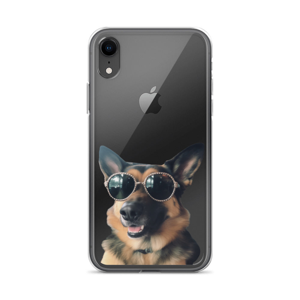 Glasses Dog D Clear Case for iPhone