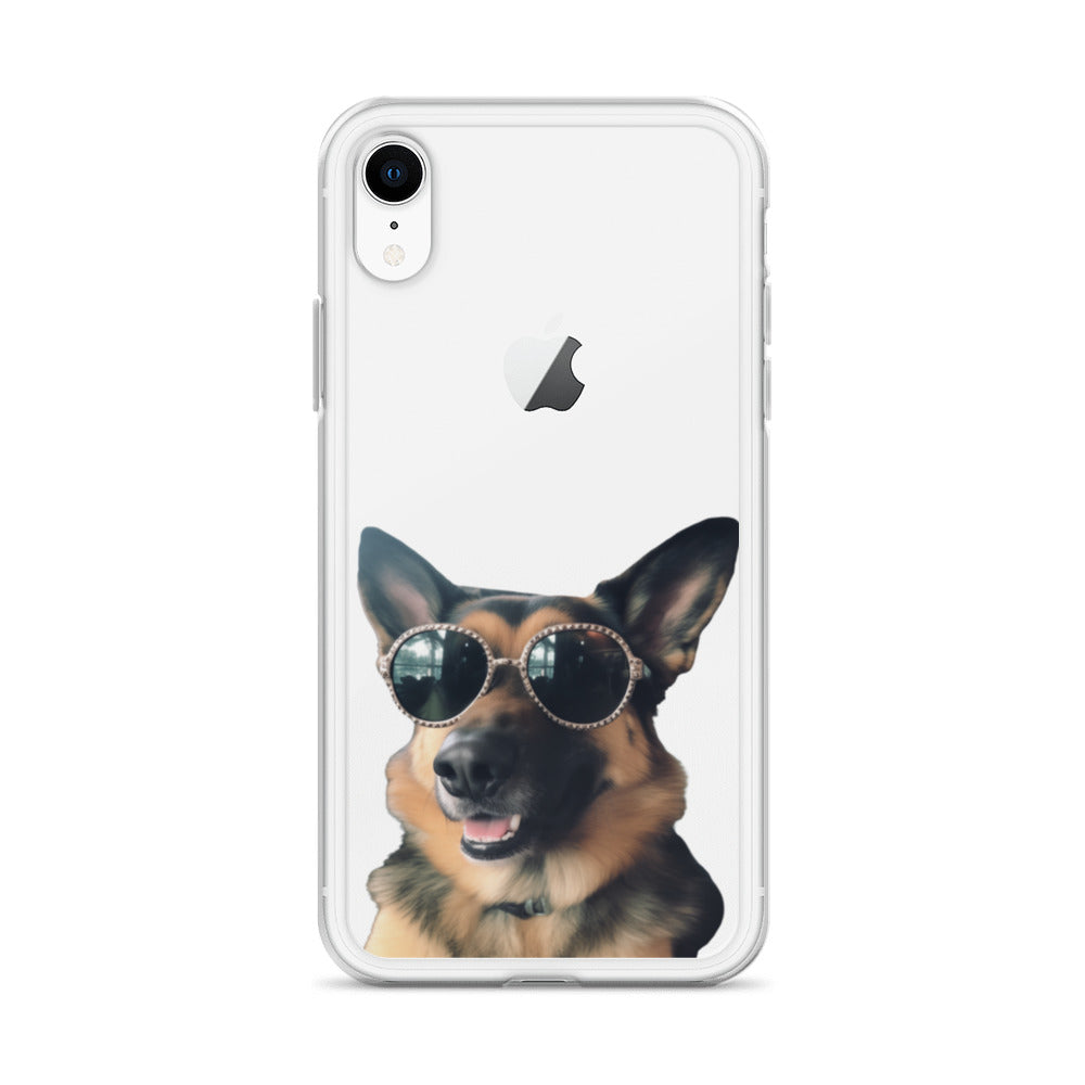 Glasses Dog D Clear Case for iPhone