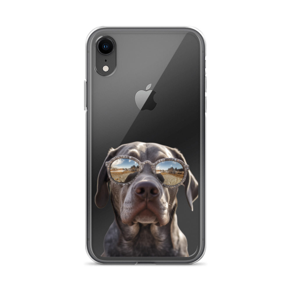 Glasses Dog E Clear Case for iPhone