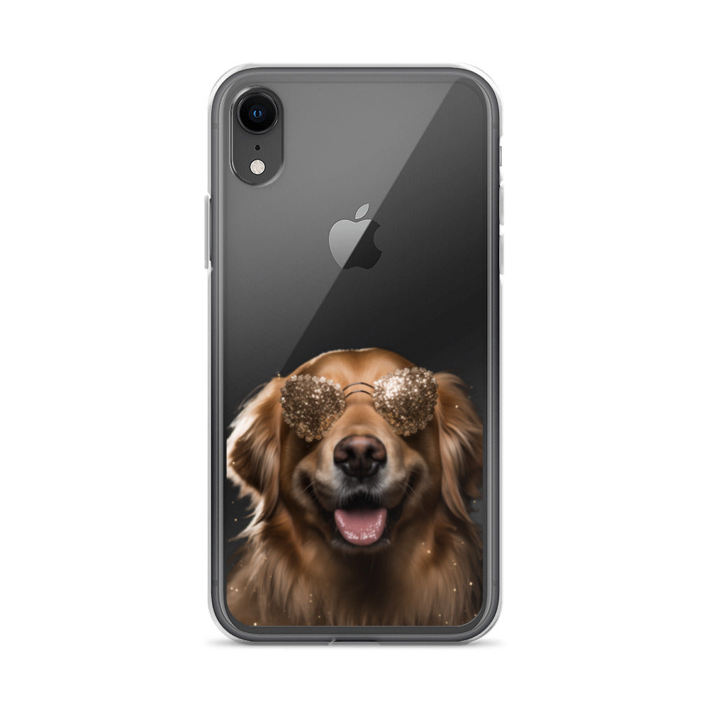 Glasses Dog G Clear Case for iPhone