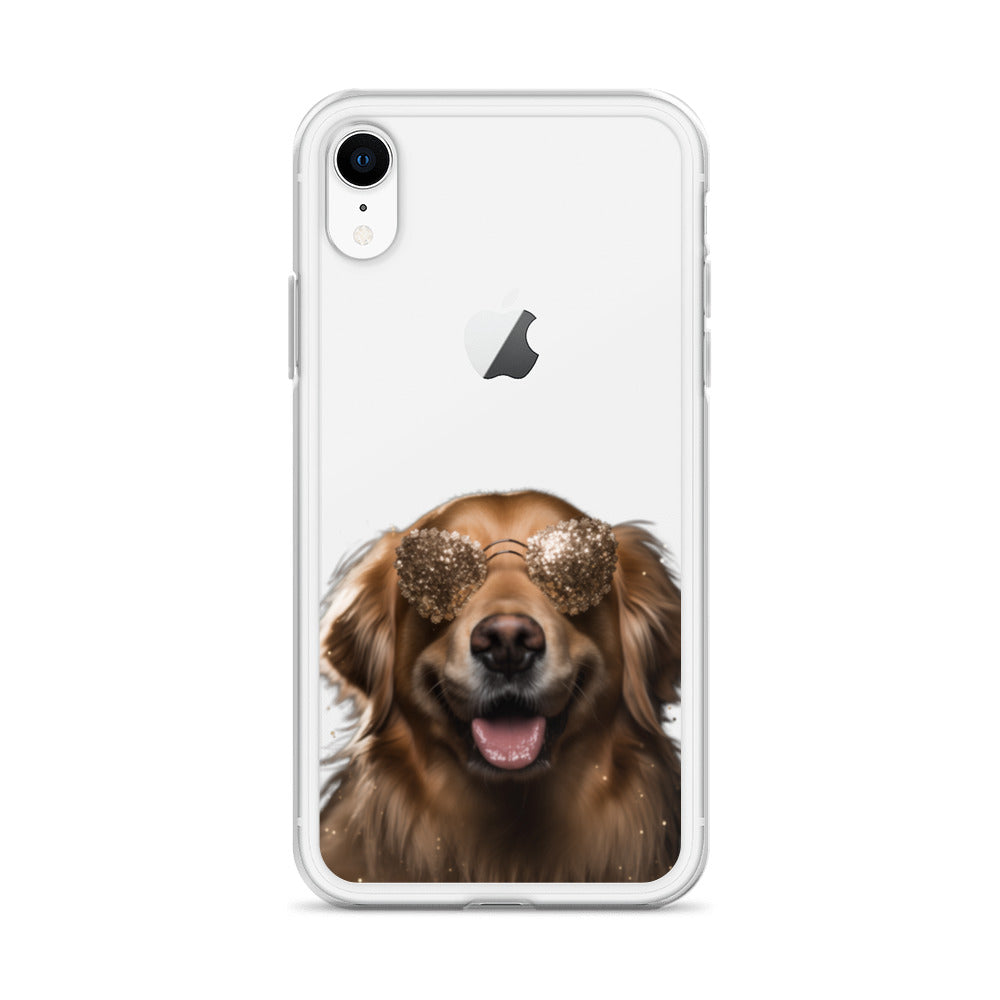 Glasses Dog G Clear Case for iPhone