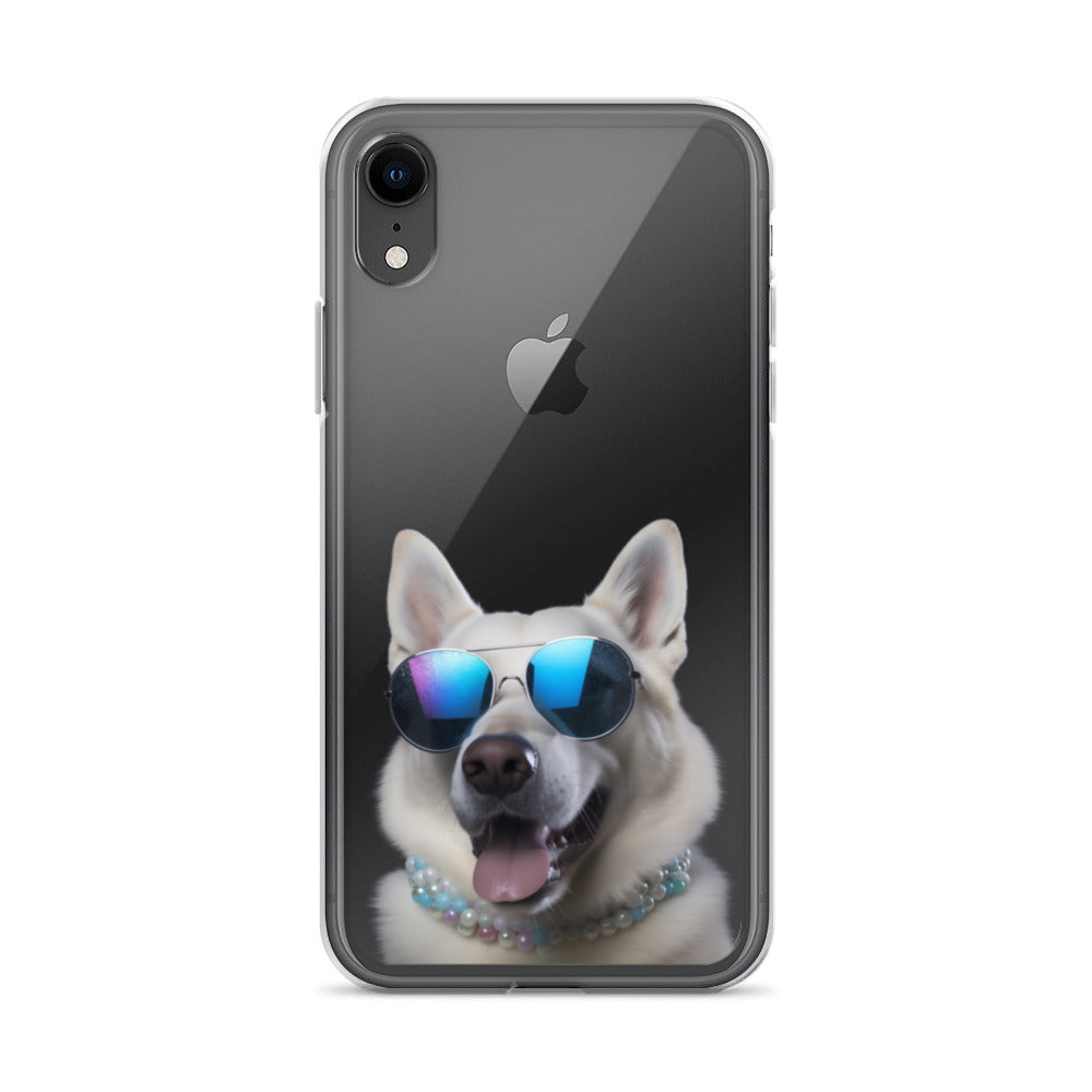 Glasses Dog I Clear Case for iPhone