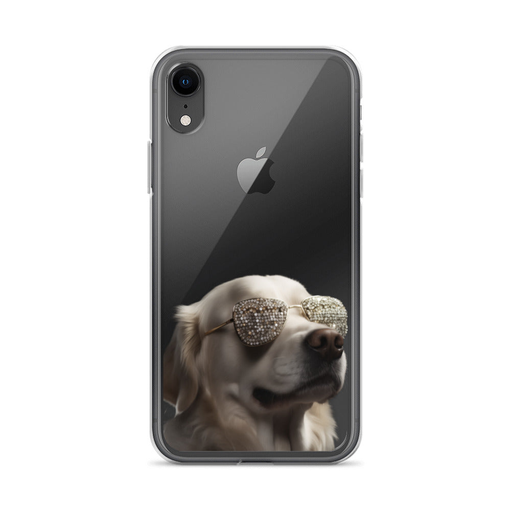 Glasses Dog M Clear Case for iPhone