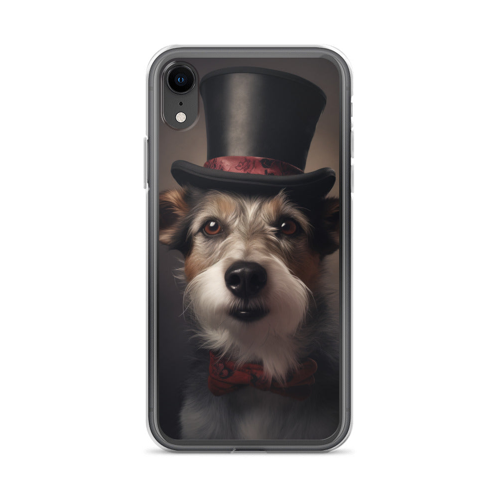 Top Hat Dog E Clear Case for iPhone