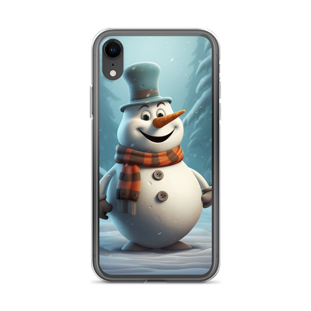 Snowman Gray Clear Case for iPhone®