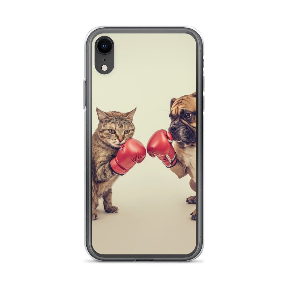 Boxing Dog n Cat A Clear Case for iPhone®