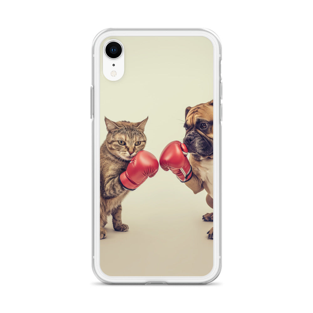 Boxing Dog n Cat A Clear Case for iPhone®