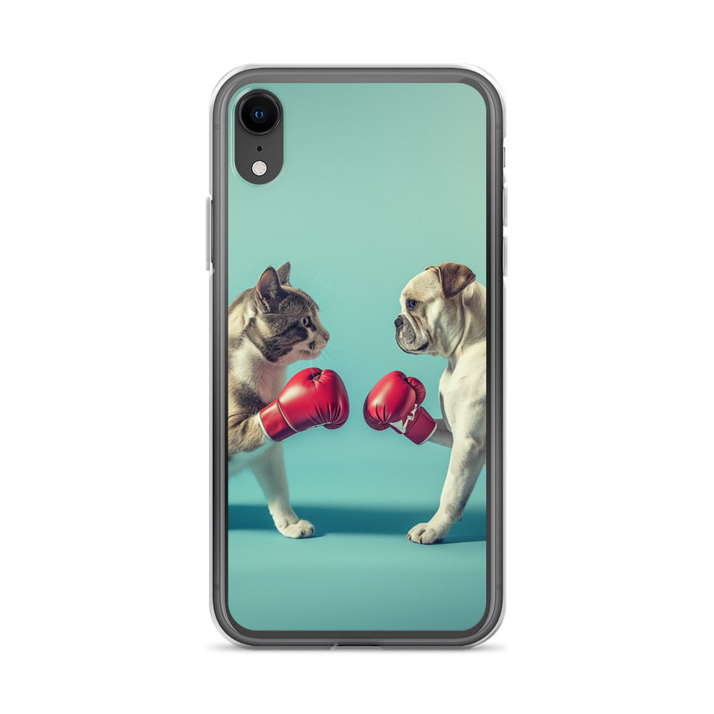 Boxing Dog n Cat C Clear Case for iPhone®