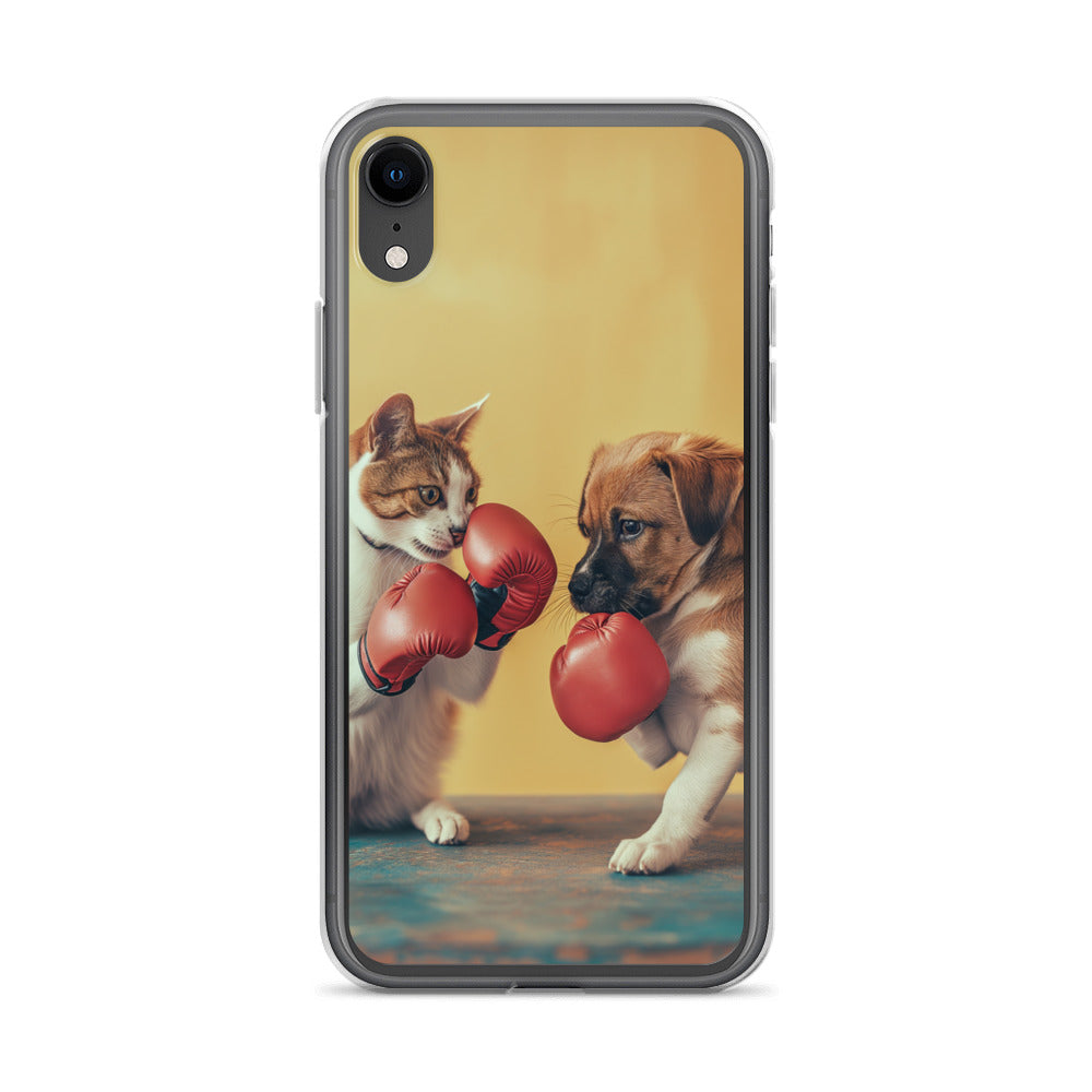 Boxing Dog n Cat E Clear Case for iPhone®