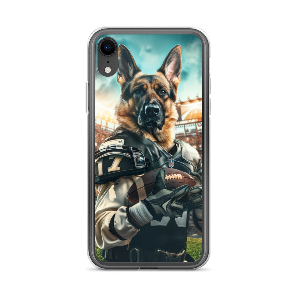 German Shepherd Football-Themed Clear Case for iPhone®