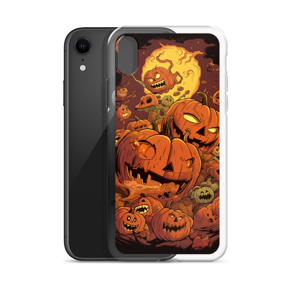 Halloween Pumpkin D Clear Case for iPhone