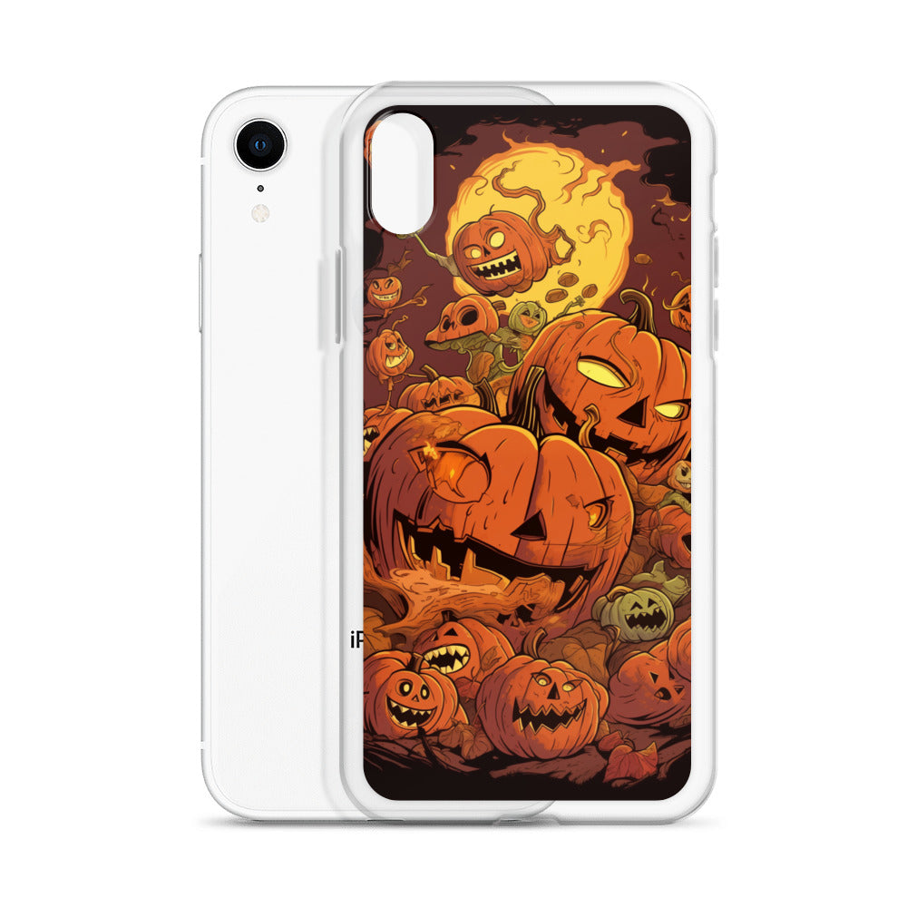 Halloween Pumpkin D Clear Case for iPhone