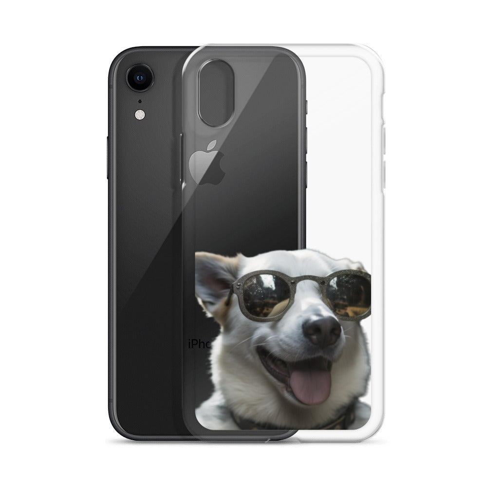 Glasses dog A clear case for iphone