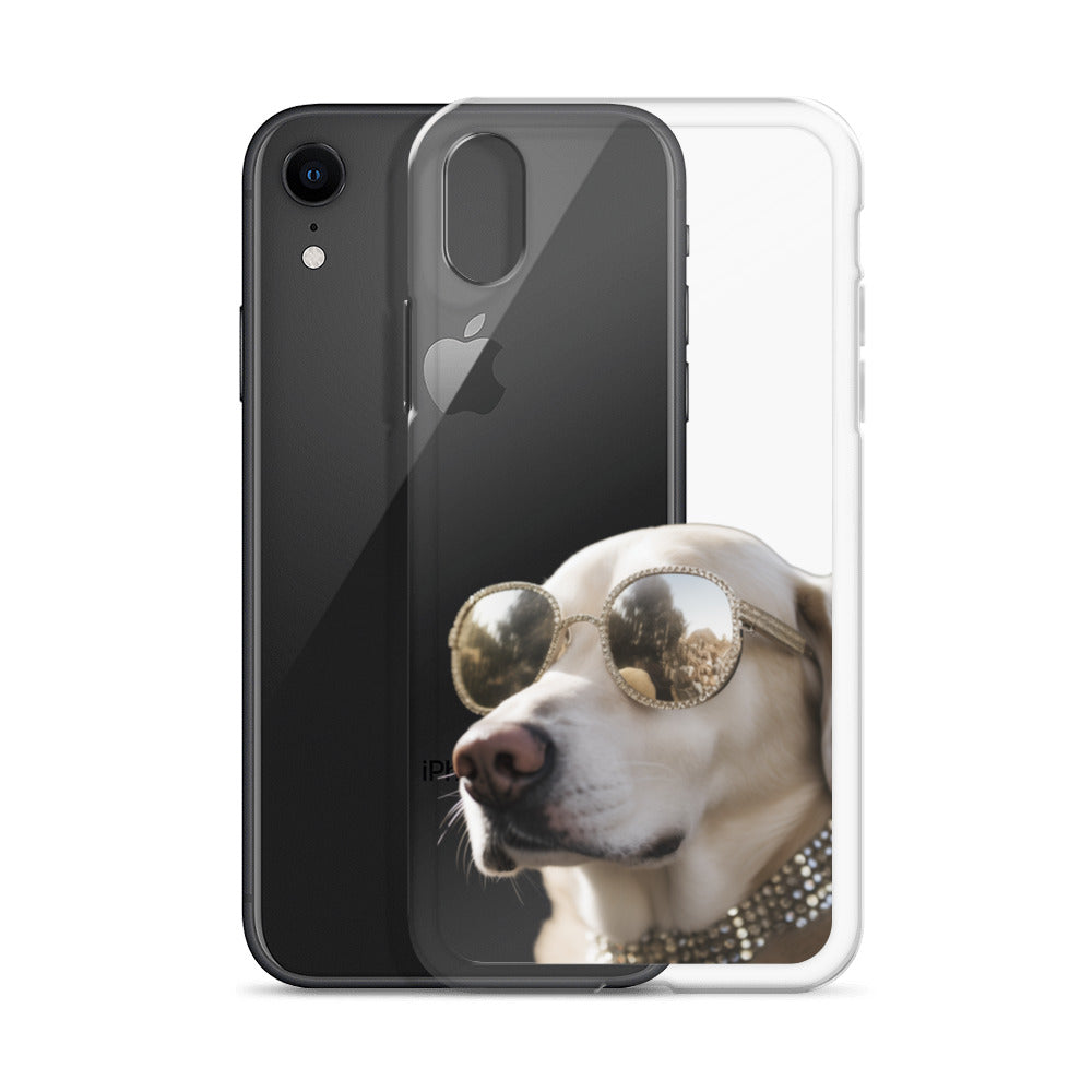 Glasses Dog B Clear Case for iPhone